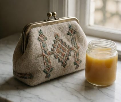 Tapestry Wool Clutch